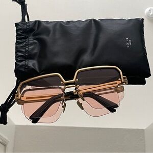 Celine Gold and Pink Women's Sunglasses